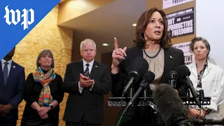 Harris tours Minnesota abortion clinic, in a historic first