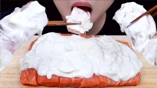 ASMR RAW SALMON KOREAN SEAFOOD EATING SOUND MUKBANG