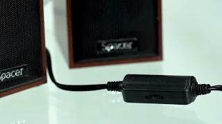 Boxe Spacer SPSK-201-WD I Sistem audio 2.0 I Sunet Excelent