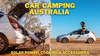 My hatchback car camping setup | Solar power, cooking & accessories