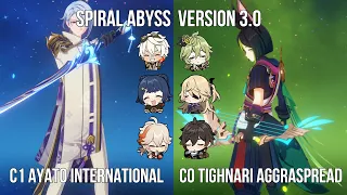 C1 Ayato International - C0 Tighnari Aggraspread | 3.0 Spiral Abyss Floor 12 | Genshin Impact