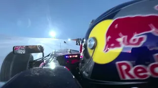 Max Verstappen show run with Red Bull RB7 (Formula 1 on snow)