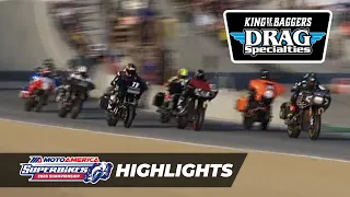 MotoAmerica Drag Specialties King of the Baggers Race Highlights at Laguna Seca 2020