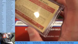 2021 Archives Signature Series 20 Hobby Box Case Break 1/21 6pm CST