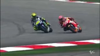 MotoGP Sepang Malaysia 2015 - Marquez Vs Rossi‬ Battle!!