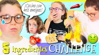 RETO COMIDA EXTREMA 🍔 Daniela DESTROZA LA COCINA 🍕 5 INGREDIENTES CHALLENGE 🍕Cocina en 5 MINUTOS