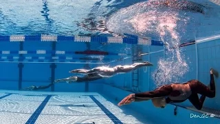 Freediving. Dynamic apnea without fins (DNF) 205 m national record. Alexander Bubenchikov