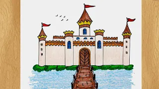 Draw a Castle I Easy Castle Drawing Tutorial