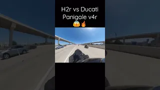 Ninja H2r vs Ducati panigale v4r😱🔥