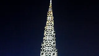 Dubai Burj Khalifa.  Light show.  Дубай Бурдж-Халифа. Световое шоу.