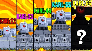 Эволюция Гибридов - Evolution of Hybrids Karl44 VS Karl66 | Мультики про танки | Arena Tank Cartoon