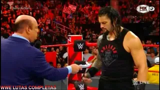 Brock Lesnar Ataca Roman Reigns covardemente : RAW - PT BR