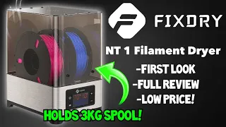 Fixdry NT1 filament dryer | The best filament dehydrator yet? Holds up to 3Kg of filament!