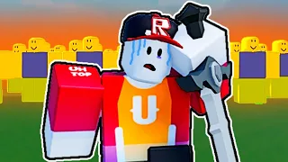 UH VS 50 РАЗЬЯРЁННЫХ ОХОТНИКОВ  в  BedWars ROBLOX