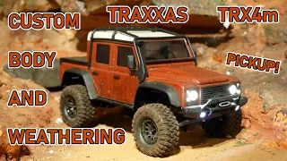 TRAXXAS TRX4m: 1/18 SCALE RTR: CUSTOM PICKUP BODY, WEATHERING, AND CRAWL