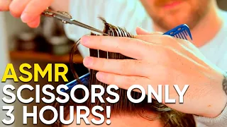 ASMR BARBER 💈 Scissors Only - 3 Hours!