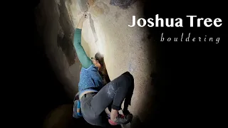 I made up a climb 🧗🏽‍♀️ Joshua Tree night bouldering🌙 🏜️ | the Joshua Tree Chronicles Ep1