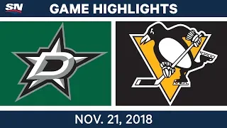 NHL Highlights | Stars vs. Penguins – Nov. 21, 2018
