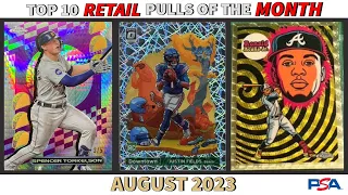 THESE CARDS COME OUT OF $30 BOXES!? 🤯 TOP 10 RETAIL SPORTS CARD PULLS OF THE MONTH | AUGUST 2023