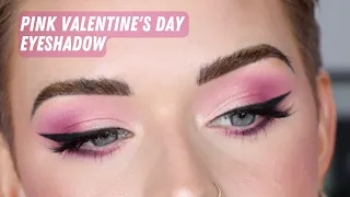 UNEDITED Pink Valentine's Day Eyeshadow + Winged Eyeliner Tutorial | ColourPop Smoke n Roses Palette