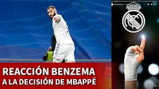 MBAPPÉ I Rotunda reacción de Benzema a la decisión de Mbappé I Diario AS