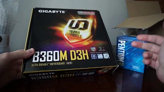 Intel Pentium GOLD G5400 + Gigabyte B360M D3H unboxing