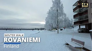 Capital City of Lapland Finland - Winter Walk in Rovaniemi