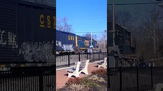 CSX local switcher leaving for the day`s work.