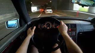 1994 Mercedes Benz C200 - POV Casual Driving (Binaural Audio)