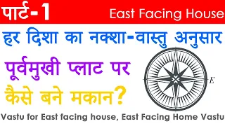 PART-1, 7 मिनट में समझो-कैसे बने? पूर्वमुखी प्लाट व मकान का नक्शा, Tips-east facing house vastu plan