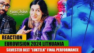 We are old! Reaction to Silvester Belt "Luktelk" Final Performance | Eurovision 2024 Lithuania