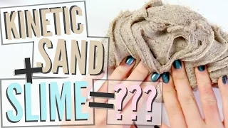 MIXING KINETIC SAND AND SLIME?!!! SO SATISFYING | Angelynn