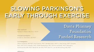 Slowing Parkinson's Early Through Exercise: Davis Phinney Foundation Research
