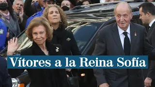 Vítores a la Reina Sofía en el funeral de su hermano Constantino en Atenas