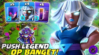 OP BANGET! ELECTRO TITAN + WITCH + BAT SPELL - STRATEGI PUSH LEGEND TH 15 | COC INDONESIA