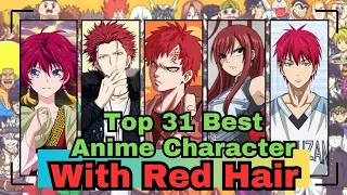 Top 31 Best Anime Character With Red Hair #anime #animeedit #gaara #shanks #viral @crunchyroll