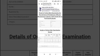 ibps po mains scorecard