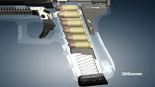 3D Animation: How a Handgun Magazine works