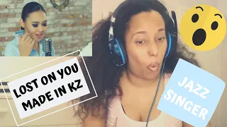 Jazz Singer FIRST TIME REACTS to L.P. - lost on you (dombyra cover by Made in KZ)