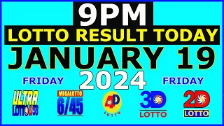 9pm Draw Lotto Result Today January 19 2024 (Friday)