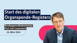 Bundesgesundheitsminister Prof. Karl Lauterbach zum Organspende-Register