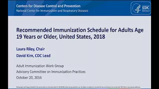 October 2017 ACIP Meeting - Adult Immunization ; Child/Adolescent Immunization ; JE vaccine