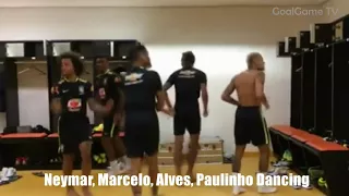 NEYMAR ALVES MARCELO PAULINHO DANCING