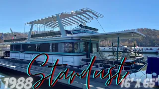 SOLD - 1988 Stardust 16’ x 65’ Houseboat for Sale by HouseboatsBuyTerry.com