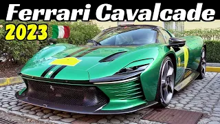 Ferrari Cavalcade 2023 - Road to Rome preview - Daytona SP3, Monza SP2, 812 Competizione, SF90, Roma