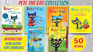 Pete the Cat Read Aloud Books Compilation for Toddlers | Pete the Cat and His Four Groovy Buttons