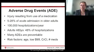 "Polypharmacy and the Art of De-prescribing" by Amanda Lathia, MD, MPhil