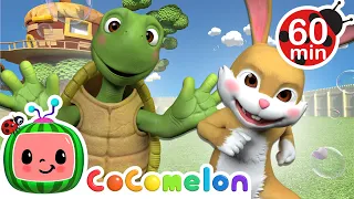 The Tortoise and the Hare | 🌈 CoComelon Sing Along Songs 🌈 | Preschool Learning | Moonbug Tiny TV