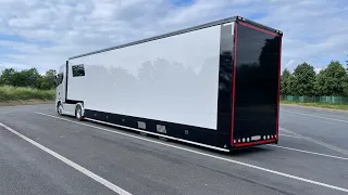 Hämtar Kjellin Motorsports nya A6 JUNG Racetrailer i Tyskland