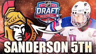 JAKE SANDERSON DRAFTED 5TH OVERALL BY OTTAWA SENATORS—2020 NHL ENTRY DRAFT TOP PROSPECTS NEWS TODAY
